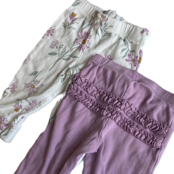 🪻3/$15 Outfit Bundle | Baby Girl Leggings S/2 - Picture 3 of 6